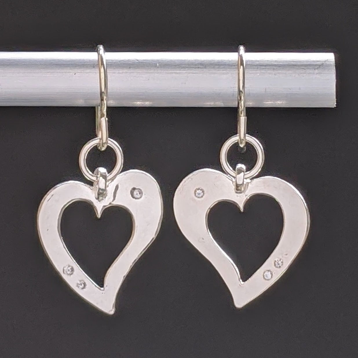 SIMPLE HEART CHAKRA EARRINGS | <Z-FIRE.COM> .925 Sterling Silver Kidney Wires 0.5 Inches Wide 1.5 cm Wide About 1 Inch Total Length 3 cm Total Length Free Astrological Report Free Standard Shipping Hassle Free Returns