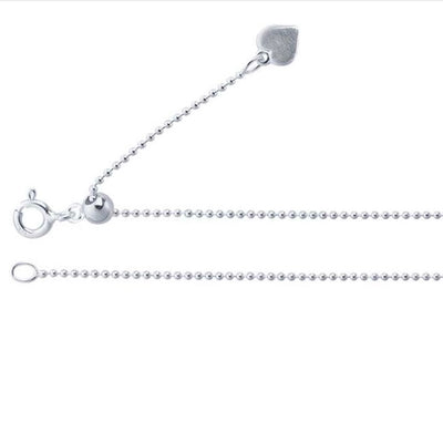 ADJUSTABLE 24" SILVER CHAIN | < Z-FIRE-COM >  Free Standard Shipping Metal type: Sterling silver Karat/purity: 925 Width : 1.5mm Overall length/dimensions : 24" (adjustable) Clasp type: Spring ring Style: Bead Metal color: White
