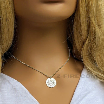 FROSTED LOTUS PENDANT | < Z-FIRE.COM > Wear the Lotus Flower Pendant as a symbol of purity, enlightenment, self-regeneration and rebirth. Add a Name on the back .950 Silver Purity Lotus Pendant .925 Sterling Silver Jump Ring About 3/4 " Diameter  17 mm. With Adjustable Sterling Silver Ball Chain and jump ring clasp.