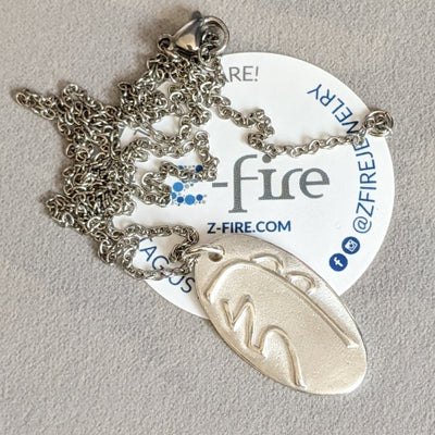 Frosted Sei He Ki Pendant With Stainless Steal Chain