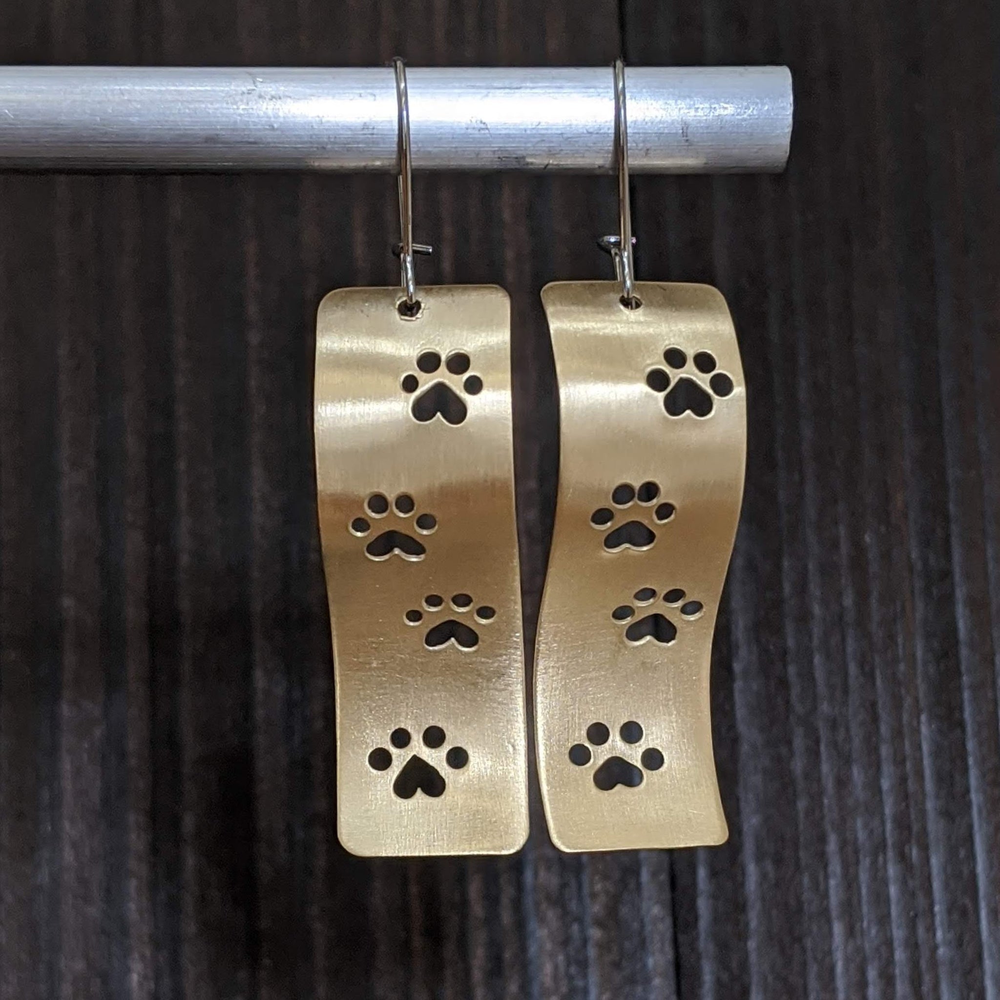 PITTER-PATTER EARRINGS | < Z-FIRE.COM > A fun gift for our animal lovers   Surgical Steel  Ear Wires Brass 