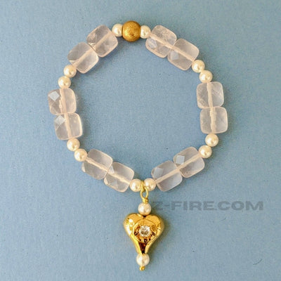 10 mm Checkered Cut Rose Quartz Onyx Beads White Swarovski Pearls Gold plated Sterling Silver Bead Hollow .999 Fine Silver Heart with Cubic Zirconia Universal Size Free Astrological Cart Free Shipping Hassle Free Returns. Rose quartz is often called the "Love Stone." The energetic hallmark of it is that of unconditional love that opens the heart chakra. As a variety of quartz, rose quartz has been long thought to be with high energy, and this intense energy possibly enhances love in virtually any situation 