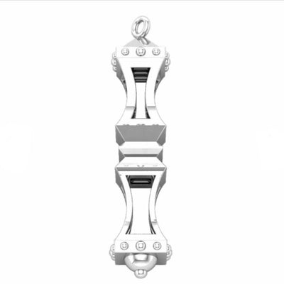 STERLING SILVER SCEPTER PENDANT | < Z-FIRE.COM > .925 Silver Pendant About 2.25 inches long 6cm Long 0.5" Diameter 1.5cm Wide With Or Without Chain Contact us for Different Choice of Precious Metal and Quote Free Astrological Report Free Domestic Standard Shipping Hassle Free Returns